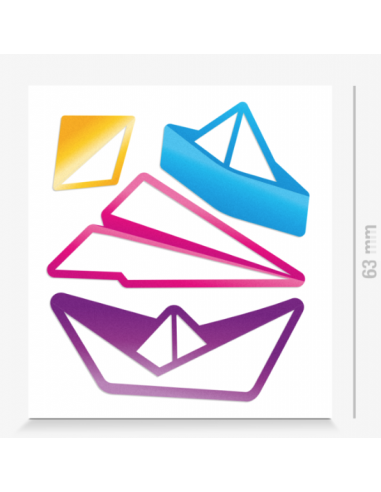 Reflektierende Sticker Paperfold