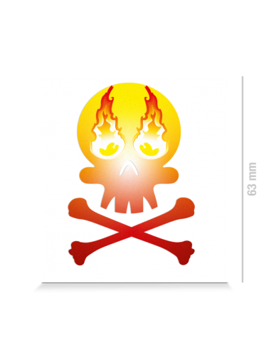 Autocollant réfléchissant Skull