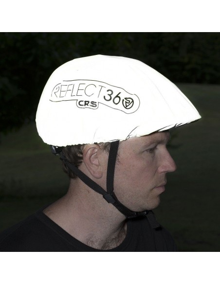 Housse de casque imperméable réfléchissante à 360° jaune