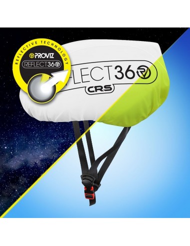 Housse de casque imperméable réfléchissante à 360° jaune