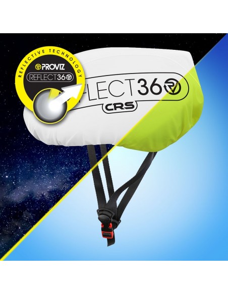 Housse de casque imperméable réfléchissante à 360° jaune