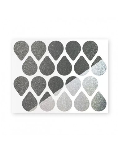Reflektierende Sticker Metallic matt Tropfen