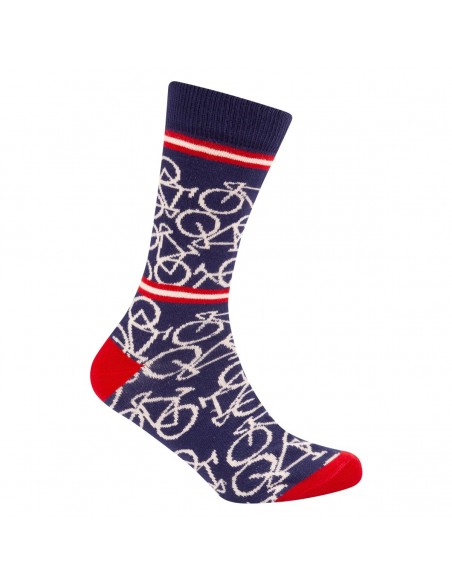 Le Patron Bicycle socks indigo blue