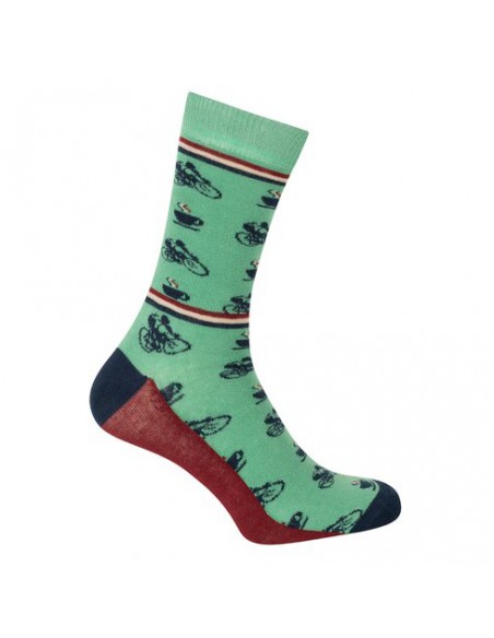 Le Patron Bicycle Socks Cafe Cycliste mint