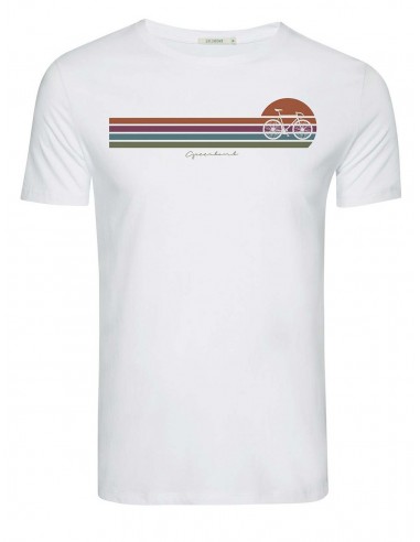 T'Shirt *Bike Sunset Stripes* white Gr. XL