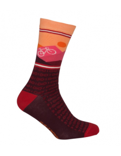 Le Patron Bicycle Mountain Socks bordeaux
