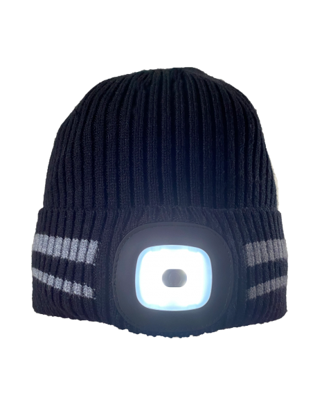 Reflektierende Wintermütze mit LED Licht