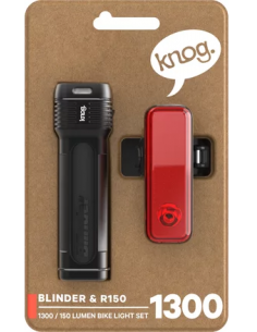 Knog Set Phare Blinder 1300 & Blinder R150 2