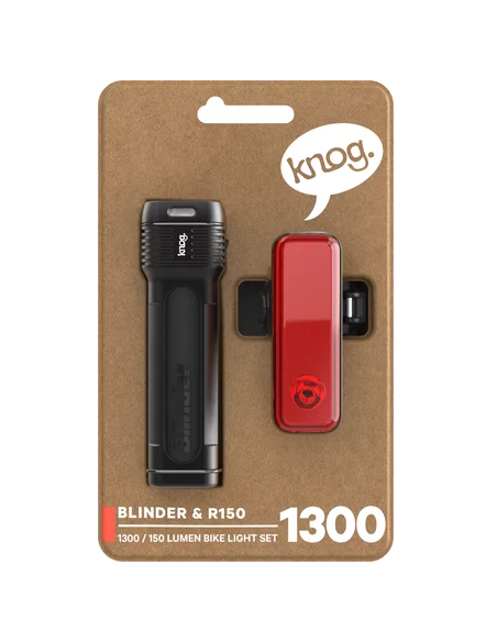 Knog Set Scheinwerfer Blinder 1300 & Blinder R150