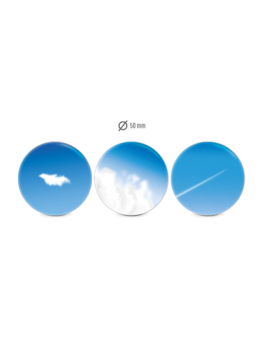 Reflektierende Buttons 3 Stück Clouds