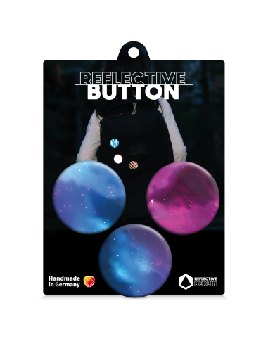 Reflektierende Button 3 Stück Space