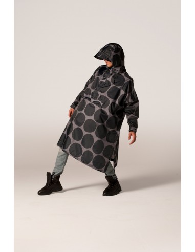 RAINKISS Regenponcho Black Polka