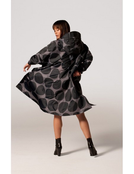 RAINKISS Regenponcho Black Polka