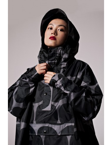RAINKISS Regenponcho Black Polka