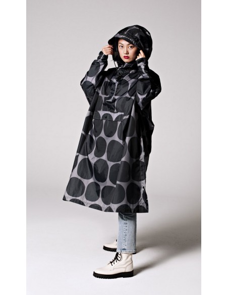 RAINKISS Regenponcho Black Polka