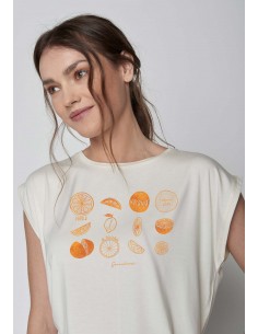 T-Shirt *Bike Citrus* creme white Gr.L