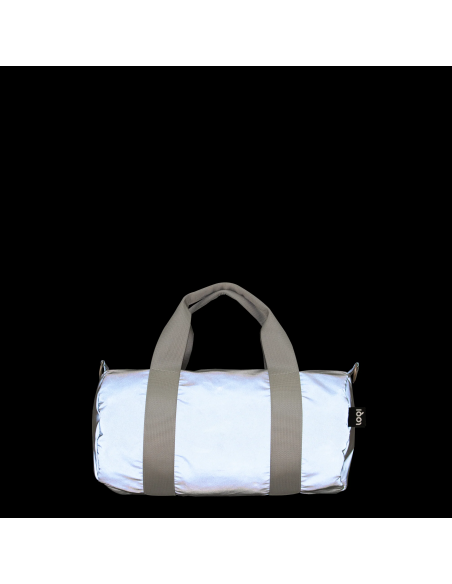 Reflektierende Mini-Tasche mit neonorangen Reissverschluss