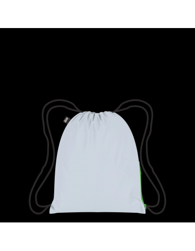 Mini sac à dos réfléchissant avec fermeture éclair vert fluo