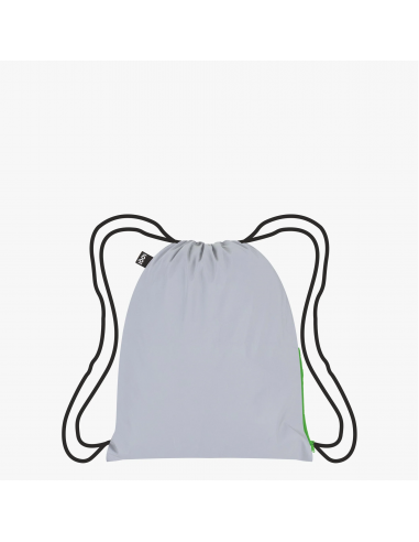 Mini sac à dos réfléchissant avec fermeture éclair vert fluo