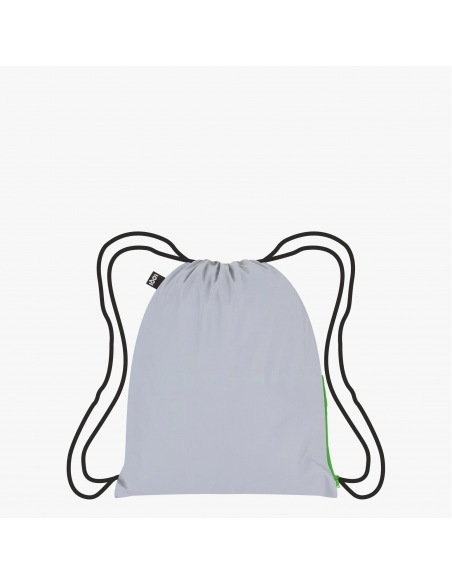 Mini sac à dos réfléchissant avec fermeture éclair vert fluo
