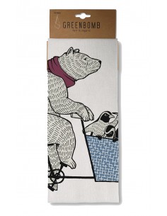 Torchon -  Tea Towel *Bike Cargo Bear* 2