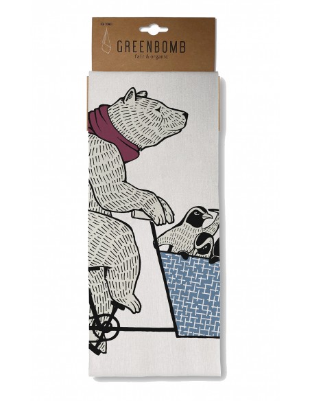 Geschirrtuch - Tea Towel *Bike Cargo Bear*