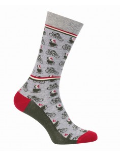 Le Patron Bicycle Socks Café Cyclist grey melange