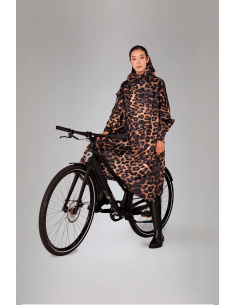 RAINKISS Poncho de pluie Dark Leopard