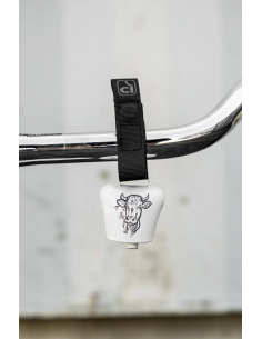 Glocke *Cow Bell* weiss mit Kuh 2