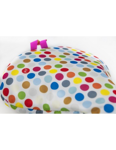Liix Sattelüberzug *Polka Big dots mix* white