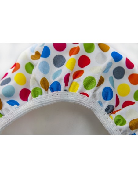 Liix Sattelüberzug *Polka Big dots mix* white