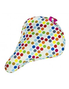 Liix Sattelüberzug *Polka Big dots mix* white