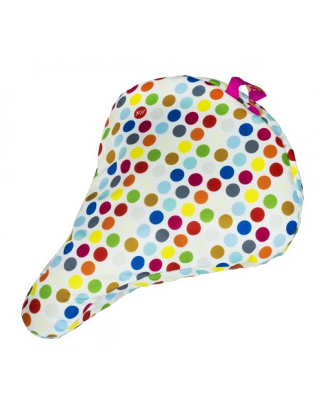 Liix Sattelüberzug *Polka Big dots mix* white