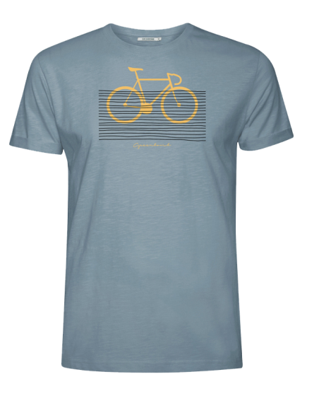 T-Shirt BIKE BARS grey blue