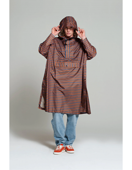 RAINKISS Poncho de pluie Breton blue