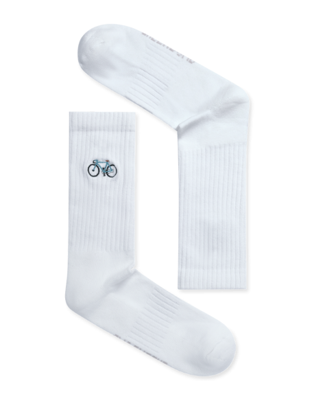 Chaussettes de bike tennis vintage blanc