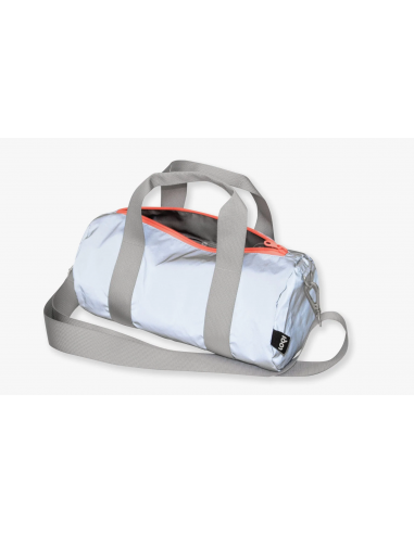 Reflektierende Mini-Tasche mit neonorangen Reissverschluss