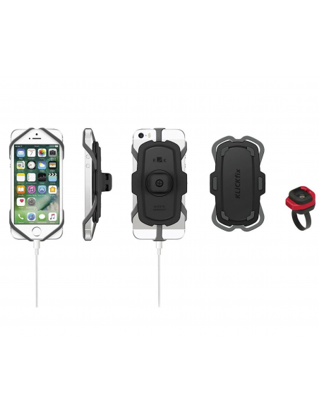 Smartphone Halterung an Lenker von KlickFix