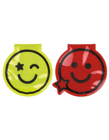 LED Magnet-Clips Smile rot und gelb