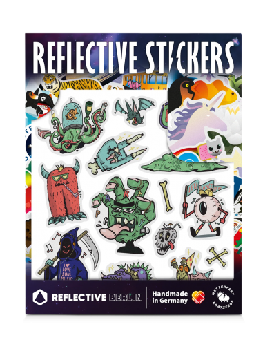 Autocollants réfléchissants enfant Monster