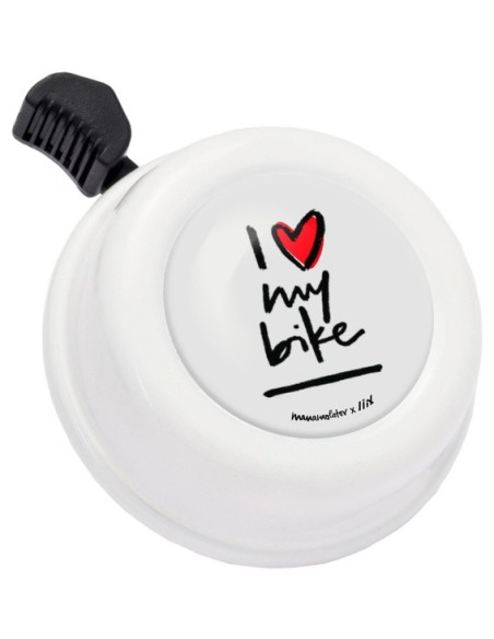 Liix Glocke I LOVE MY BIKE weiss