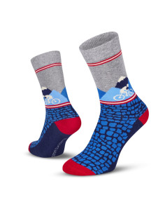 Le Patron Bicycle Socks GOTTARDO blau