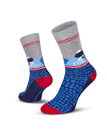 Le Patron Bicycle Socks GOTTARDO blau