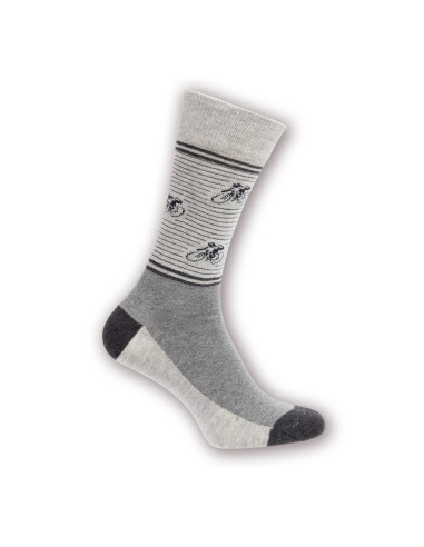 Le Patron Vintage Cyclist Socks grey melange