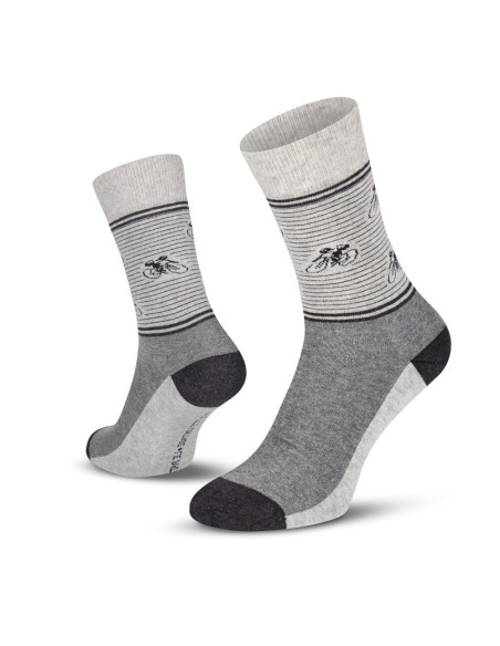 Le Patron Vintage Cyclist Socks grey melange