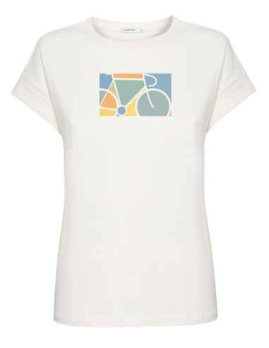 Damen T-Shirt BIKE WINDOW moonstone