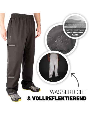 Pantalon Ultimate Bike - Pantalon de pluie réfléchissant et imperméable - Unisexe
