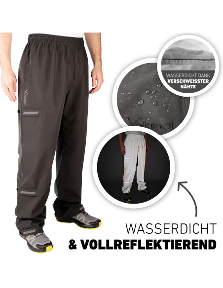 Pantalon Ultimate Bike - Pantalon de pluie réfléchissant et imperméable - Unisexe