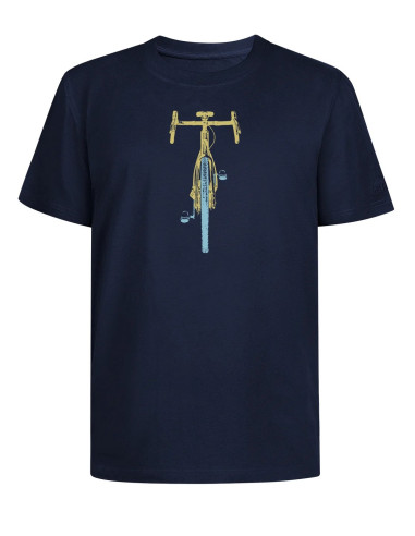 T-Shirt Bike FRONT STAMP navy