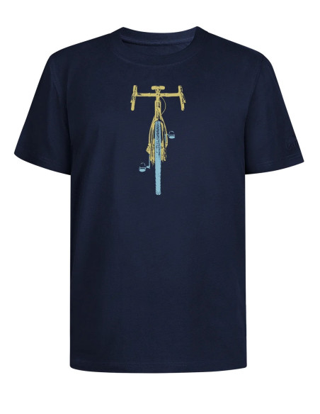 T-Shirt Bike FRONT STAMP navy